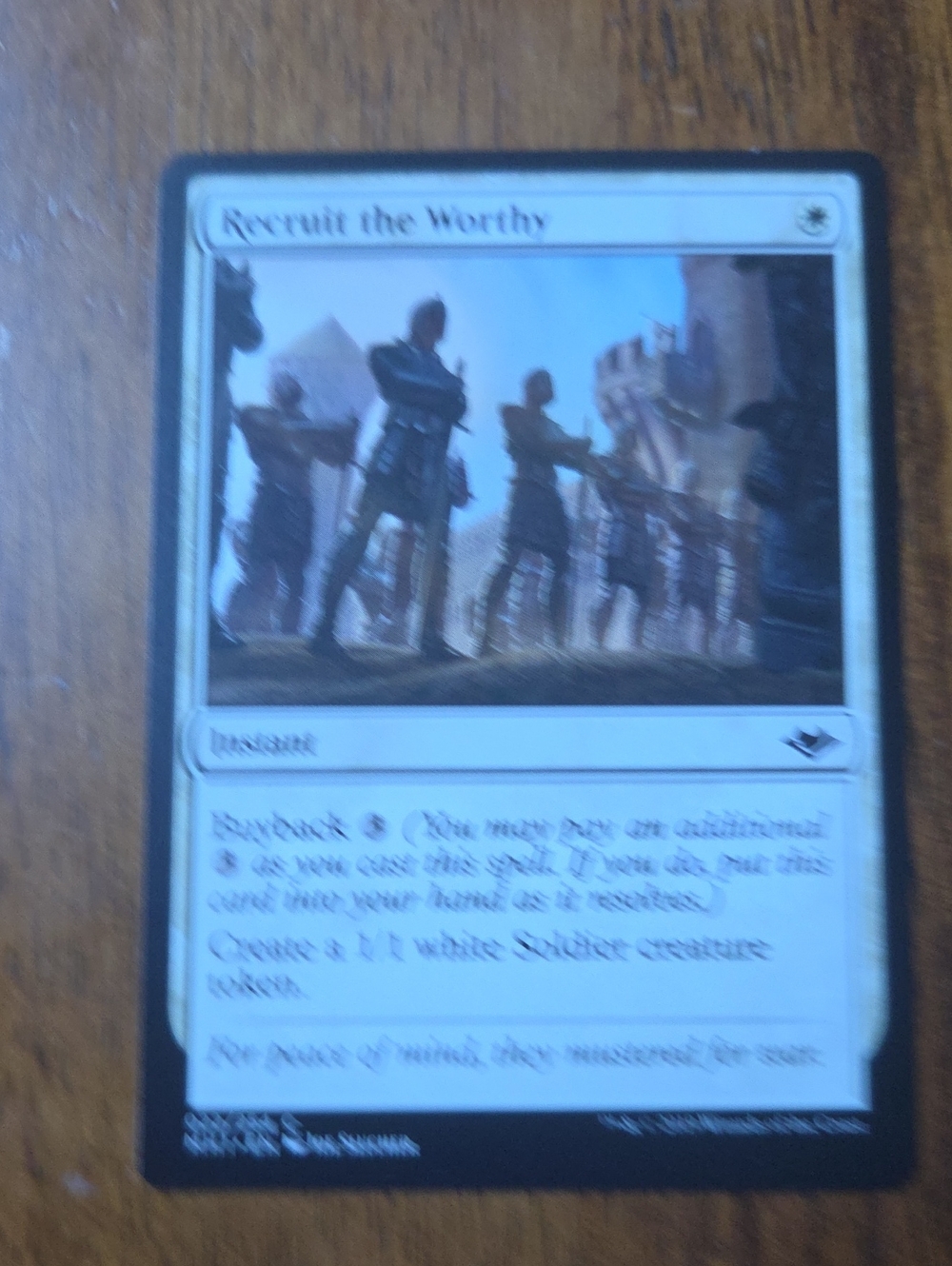 - Recruit the Worthy (White)